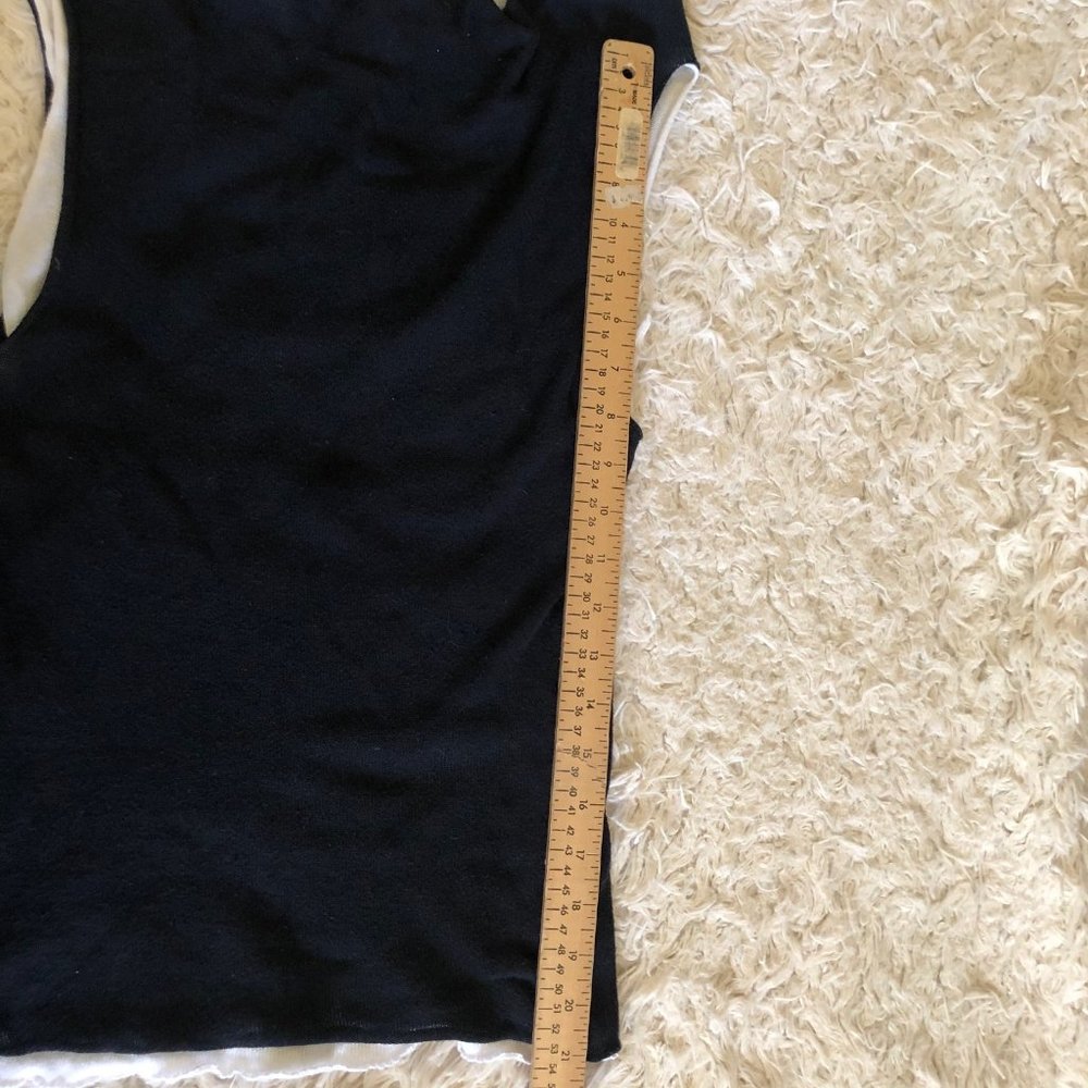 Emporio Armani Black / White Cap sleeve cotton top - Picture 13 of 13